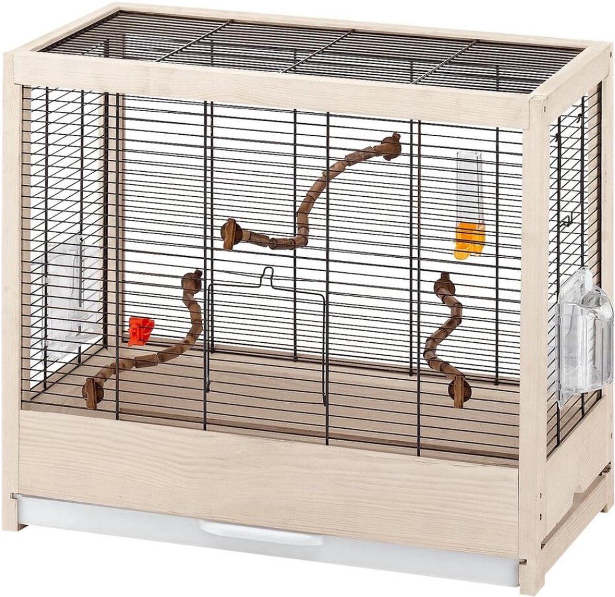 MKSS® Vogelkooi - Papegaaienkooi - Vogelkooien voor Binnen - Beige