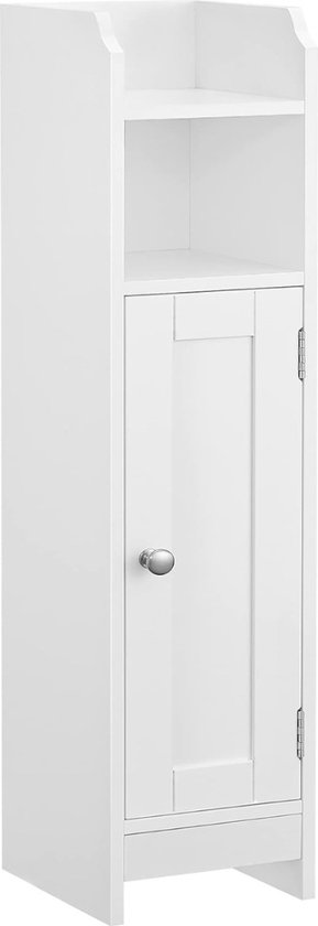 Goodivery - Wc kastje - Badkamerkast - wc meubel - wc kastje staand - badkamerkastje - 20x18x80 cm - Wit