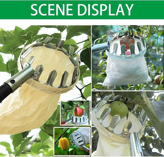 Equivera Appelplukker - Fruitplukker - Appel Plukker - Fruit Plukker - Fruitplukker met Steel - Appelplukker met Steel - Vluchtenplukker - Gemakkelijk fruit plukken! — afbeelding 5