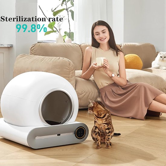 Trixie Zelfreinigende Kattenbak - Kattentoilet - 53x55.5x52 cm Wit