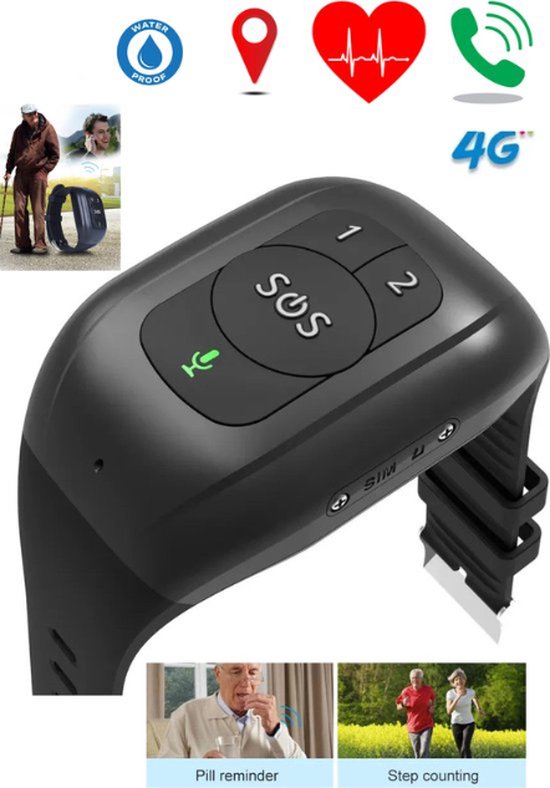 SoS voor Ouderen 4G GPS Horloge