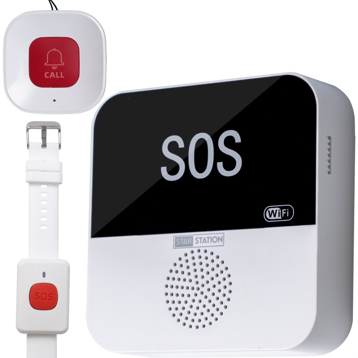 Starstation Senioren alarm- Personenalarmering- Sos- Noodknop- Horloge Sleutelhanger- Ouderen- Alarmknop- Paniekknop- Persoonlijk- Hulp op Prijzenvolger.com