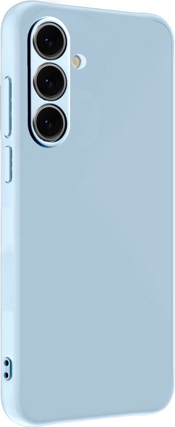 Coque pour Samsung S24 FE Coque en Siliconen avec Protecteur d'écran - Coque pour Samsung Galaxy S24 FE Case Cover Case - Bleu Clair