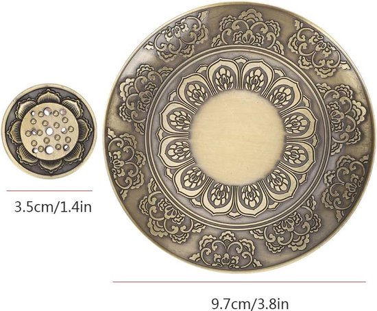 Ronde Flower of Life Wierookhouder van Mango Hout - Spirituele winkel