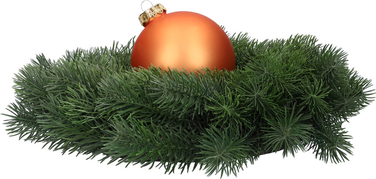 Glazen kerstballen - Set van 4 stuks/100mm - Luxe kerst decoratie - Sfeervolle kerstversiering voor in de kerstboom - Glas - Autumn Sunset - Oranje – foto 3
