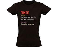 Funtie Dames T-shirt - fun - auntie - grappig - quote - casual
