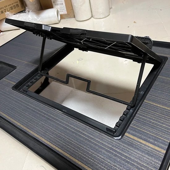 Table pour ordinateur portable Homebloom - Support pour ordinateur portable avec tiroir - Travail sur lit/canapé - Incl. porte-gobelet et porte-téléphone - Support inclinable pour ordinateur portable - Pliable