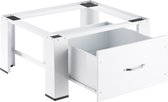 Wasmachine verhoger met lade - droger verhoger - opbouw meubel wasmachine en droger met opberglade - meubel verhoger - wasmachine sokkel - wasmachine kast