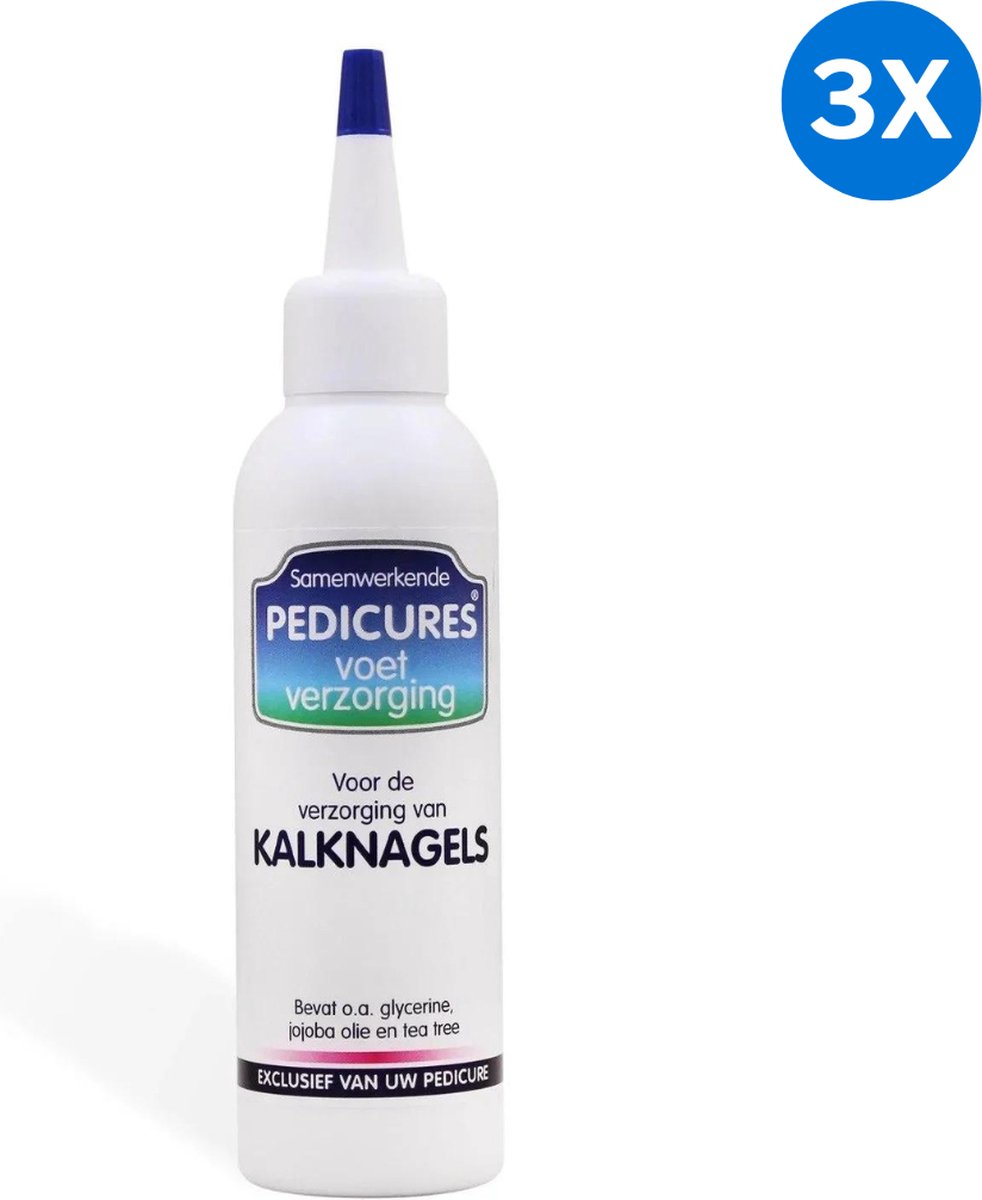 Goedkoopste 3x Samenwerkende Pedicures Kalknagels 75ml Samenwerkende Pedicures - Transparant - Werkt tegen kalknagels - Goed geschikt voor diabetici.