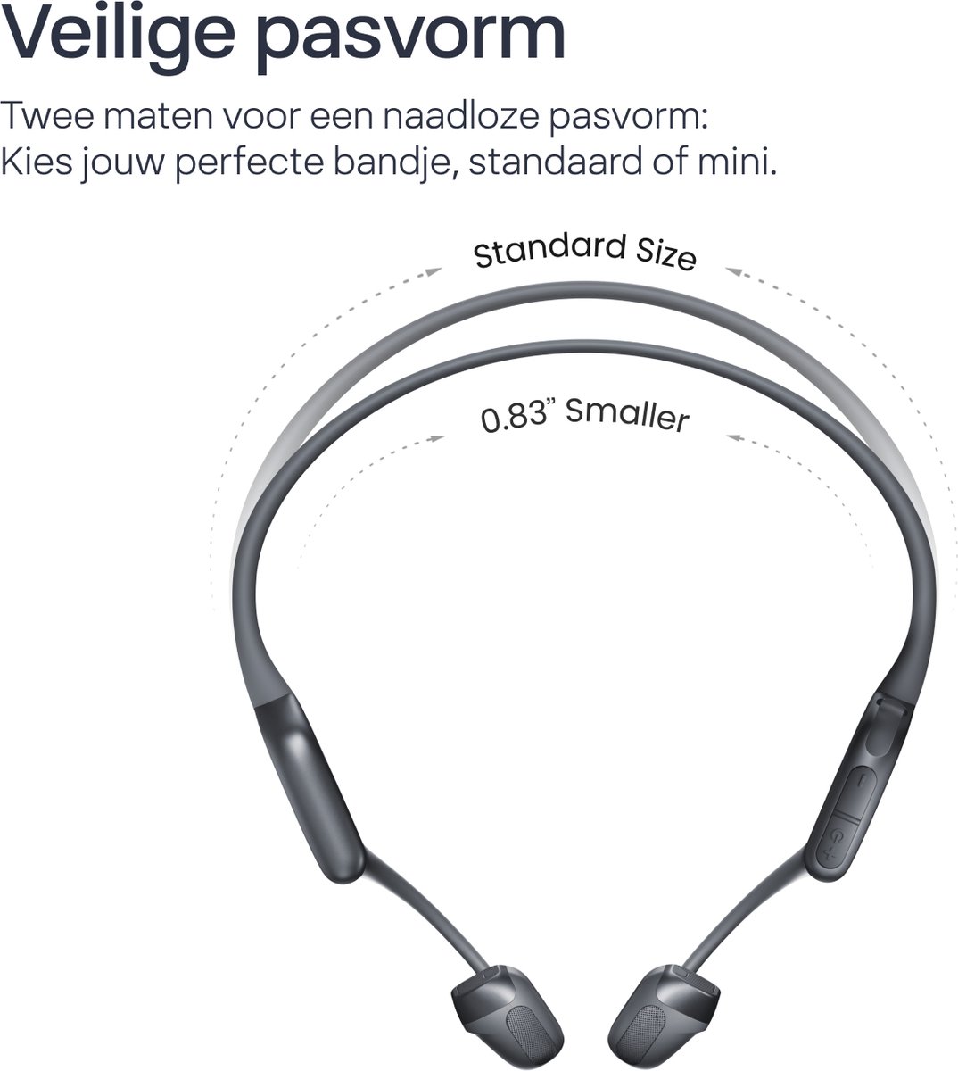 Shokz OpenRun Pro 2 Mini Open-ear Sporthoofdtelefoon - Bone Conduction - IP55 water- en zweetbestendigheid - 12 uur batterij - Zwart thumbnail 5