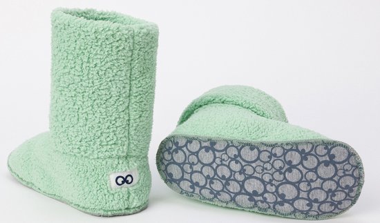 Pantoufles femmes Woody Teddy - Vert Doux