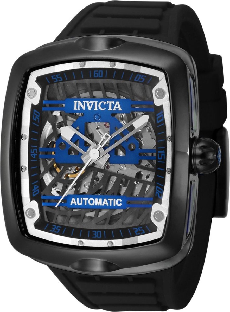 Invicta S1 Rally - Diablo 44193 Heren Horloge - Waterdicht - Analoog - Automatisch Uurwerk - Roestvrij Staal met blauwe Wijzerplaat - 44mm