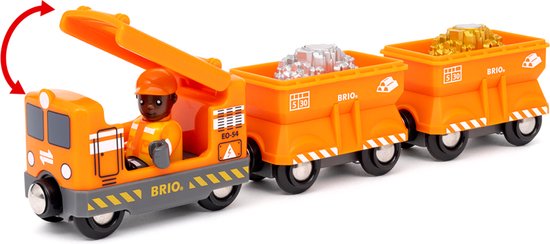 Train De Marchandises BRIO World 36049 – Pour Enfants Dès 3 Ans, Avec Locomotive Et Wagons Chargés D'or