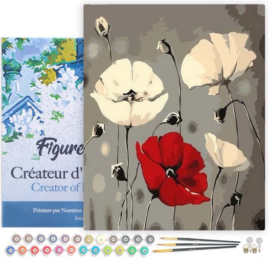 Peinture Numérotée Adulte Débutant Kit Peinture à L'huile DIY YEESAM ART - Toile 40x50 Cm Pré-imprimée, Pinceaux, Couleurs Incluses, Pour Adultes Et Enfants Kit Peinture à L'huile