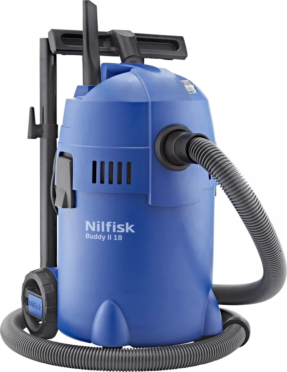 Nilfisk Buddy II 18 Car Cleaner Edition – Krachtige nat- en droogzuiger met 1200W motor, 18L container, blaasfunctie en complete auto-reinigingsset, Stof-/waterzuiger, Alleszuiger