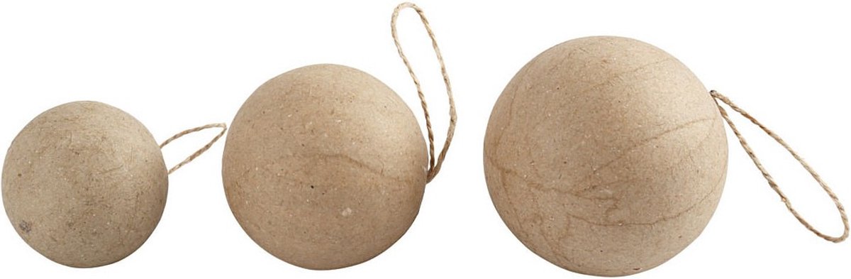 6 Boules En Papier Mâché à Décorer - Idéales Pour Noël, DIY Et Créations