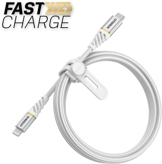 OtterBox Premium USB-C naar Lightning Kabel - 1M - Wit