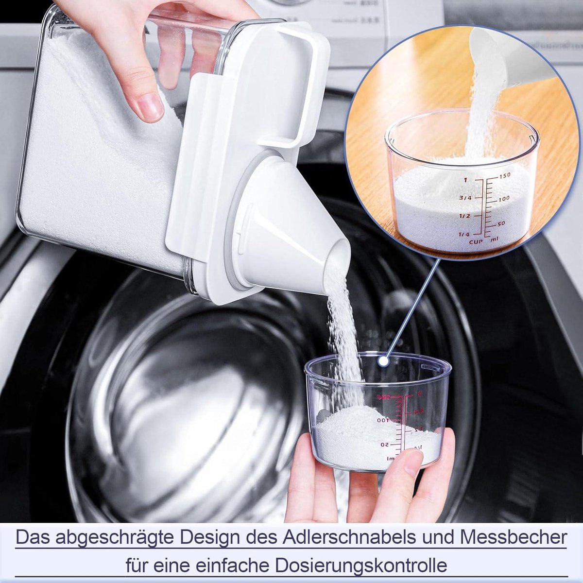 1300 ml wasmiddeldispenser met maatbeker