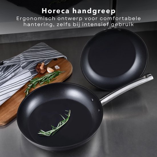 Koekenpan, Roestvrijstalen Koekenpan met Lang Handvat, Kookpan met Antiaanbaklaag, Eierpan voor Meervoudig Gebruik Koekenpan voor Huishoudelijk Restaurant Inductiekookplaat (16CM