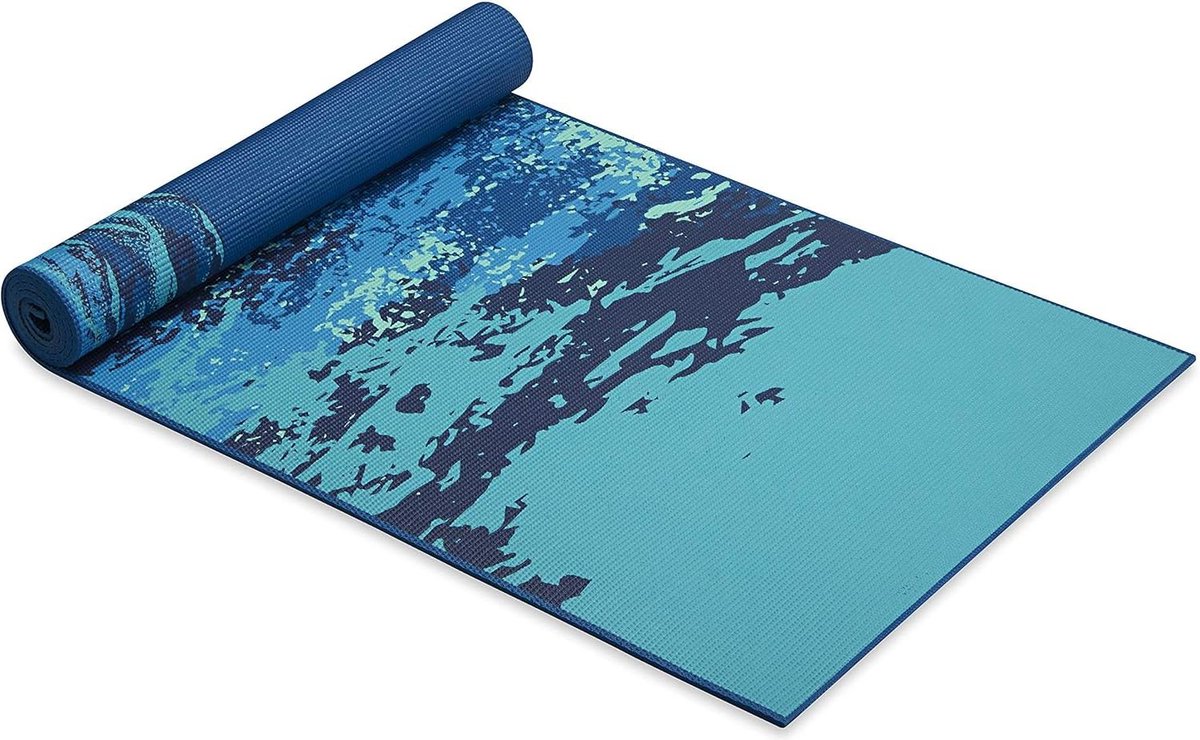 Yoga mat Premium 6 mm print dubbelzijdig extra dik antislip voor alle soorten yoga pilates en vloeroefeningen 68 x 24 inch x 6 mm dik
