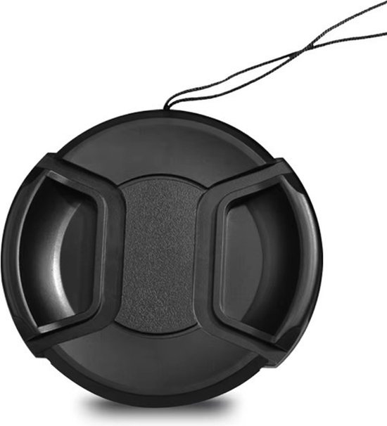 Tappo Copriobiettivo 62mm A Molla Snap-on Universale Con Laccetto - Nuovo