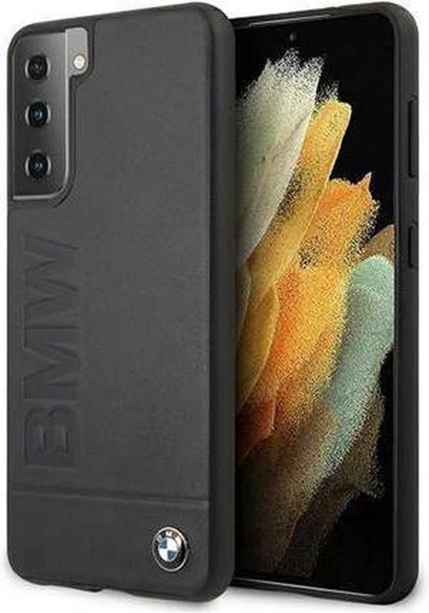 BMW Signature Leather Back Case - Geschikt voor Samsung Galaxy S21 Plus - Marineblauw