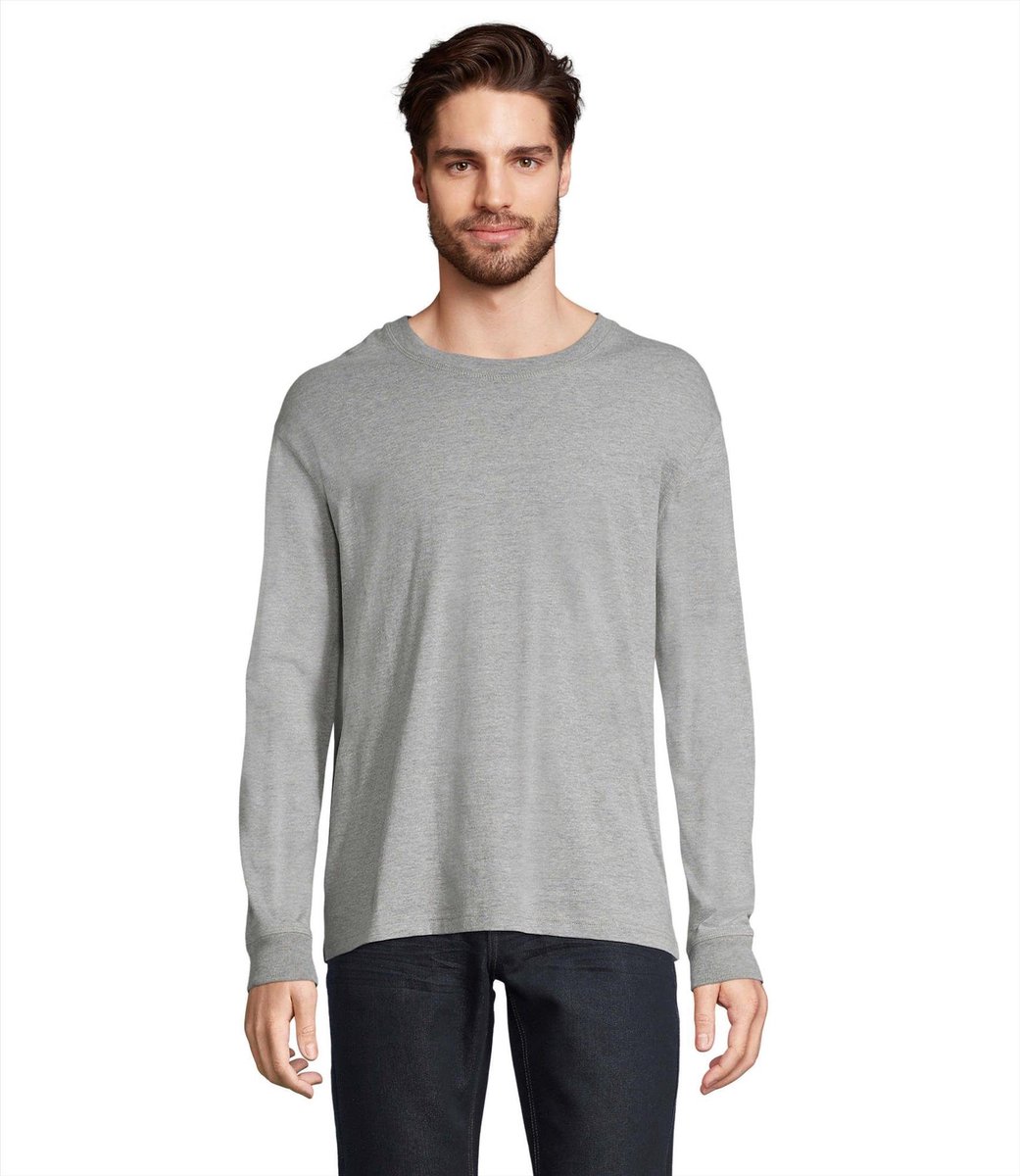 SOL'S Unisex Long Sleeve T-Shirt Pioneer L03982 - Grey Melange - 4XL