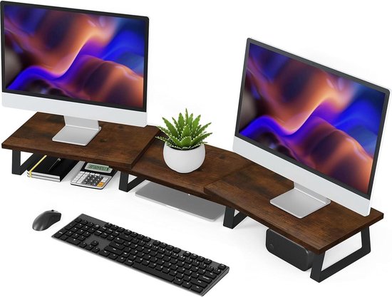 Aothia Grote Houten Monitorstandaard - Monitorstandaard Voor 2