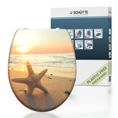 Bol.com SCHÜTTE WC-Bril 82373 SEA STAR - Duroplast - Soft Close - Afklikbaar - RVS-Scharnieren - Belastbaar tot 175 kg - Decor -... aanbieding