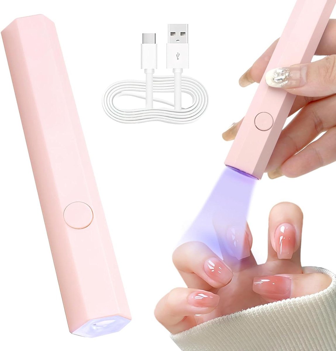 Elektrische Nageldroger mini-uv-lamp 3 W kleine nagellamp gelnagellak oplaadbaar handheld led-nagellamp drogerapparaat