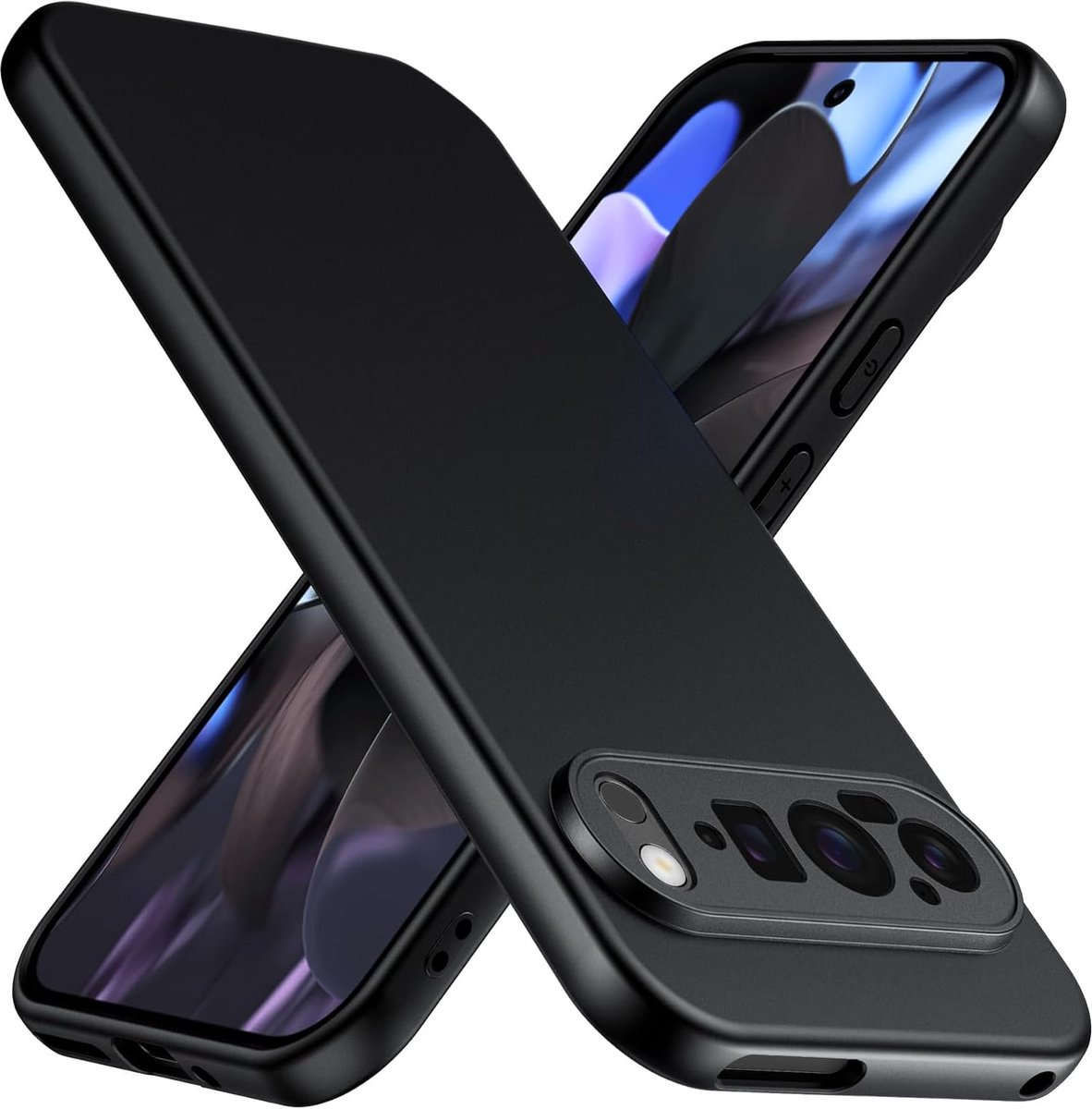 Casemania Hoesje Geschikt voor Google Pixel 9 Pro XL - Zwart -Siliconen Back Cover