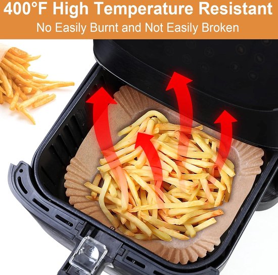 Set de 100 pièces de papier sulfurisé, pour les friteuses, de l'air, 19