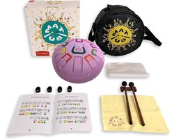 Stalen trommel 8 inch 11 noten handpan slaginstrument metaal (Violet) - TAMBÚ. Tongdrum