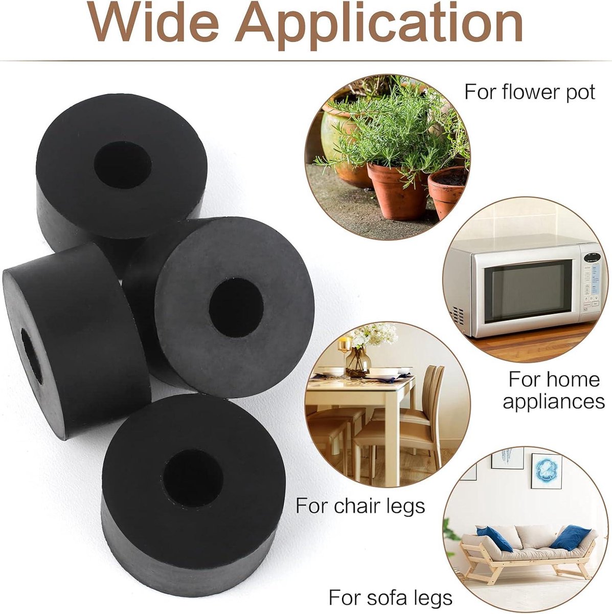 Pieds De Pot De Fleur Invisible - Robustes Et Antidérapants - Pour