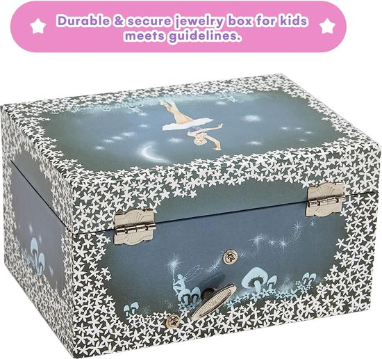 TAOPU Zoete Muzikale Sieradendoos met Lade en Draaiende Ballerina Muziekdoos Jewel Opbergkoffer voor Meisjes