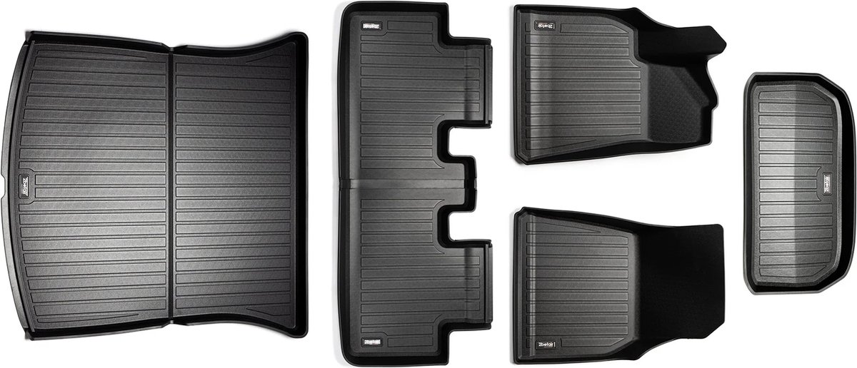 Tesla Model Y Premium Rubber Vloermatten All Weather Complete Set - Interieur Accessoires