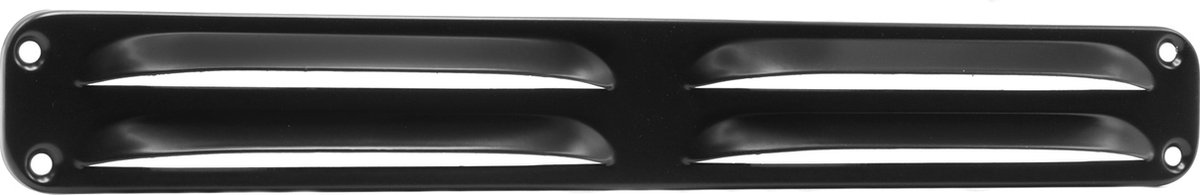 Nedco Rechthoekig aluminium schoepenrooster - zwart - 370 x 40 mm - optimale luchtafvoer