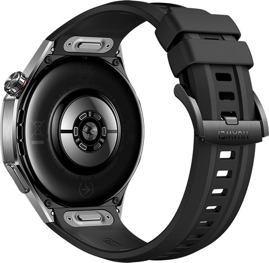 HUAWEI WATCH GT5 Pro 46mm Zwart Fluoroelastomeer Horlogeband - Ondersteuning van Golf en Duiken van 40 meter- Verbeterd 24/7 gezondheidsbeheer - Tot 2 weken batterijduur - Compatibel met iOS & Android