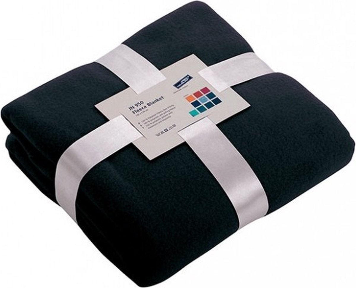 James & Nicholson Fleece bankdeken/plaid - donkerblauw - 130 x 170 cm - 240 grams - pluisvrij - wasbaar