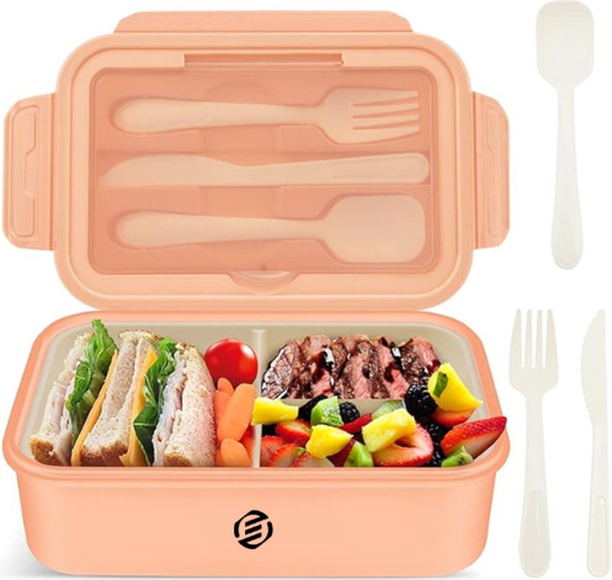 Equivera Lunchbox - Lunch - Trommel - Broodtrommel - Saladebox- Zakelijk, Reizen, School - Back To School - Voor Kinderen - Voor Volwassenen