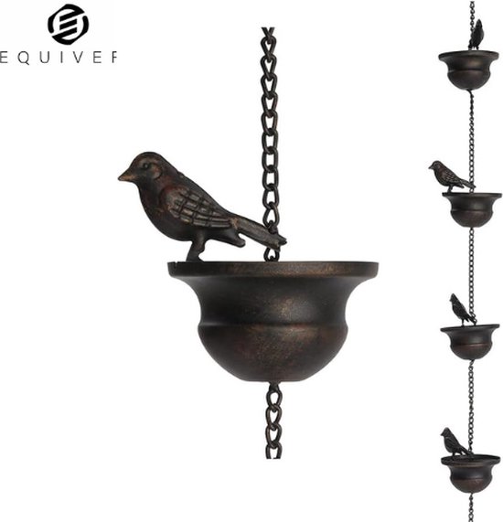 DIY Gutter Ketting Regenpijp, Metalen Decoratieve Regenwateropvangketting, Regengootkettingen, Waterafleider Decoratieve Tuin Regenkettingen(Rose gold