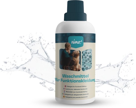 nimo® wasmiddel voor functionele kleding • reinigt betrouwbaar zonder geur- en kleurstoffen 500