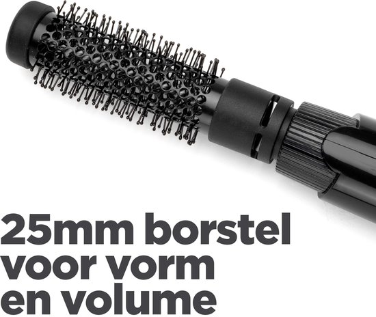BaByliss Smooth Shape Airstyler Föhnborstel AS86E - Geschikt voor korter haar - 2 opzetborstels - Coolshot - Krulborstel