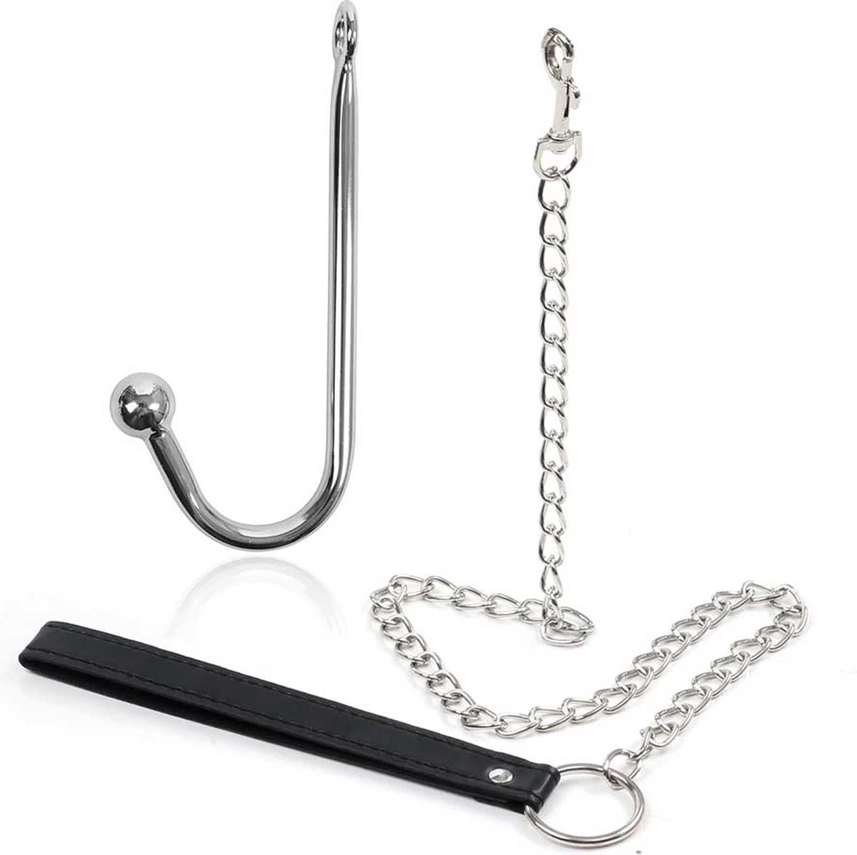 Goedkoopste Anale haak inclusief riem - RVS - Slaaf - BDSM - Anale plug - Diameter 2.8CM - Ketting 100CM