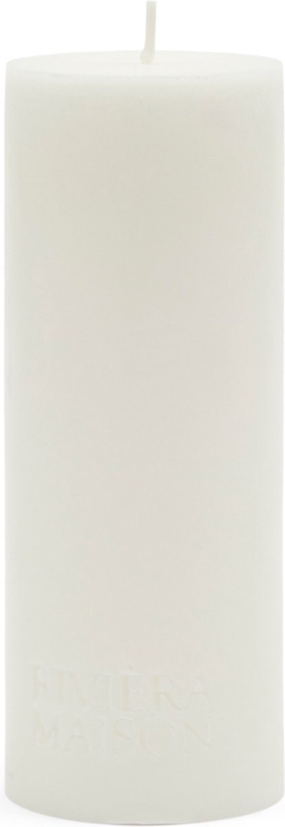 Riviera Maison decoratieve kaars, stompkaars 7x18, decoratie, woonaccessoires - Pillar Candle ECO - Wit - stearine