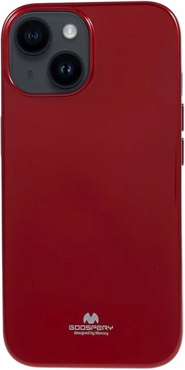 Goospery – iPhone 15 Plus – Backcover hoesje Jelly – Donker Rood