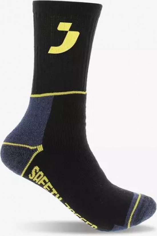 SAFETY JOGGER Werksok geel / zwart - bundel 6 paar - Maat 43 - 47