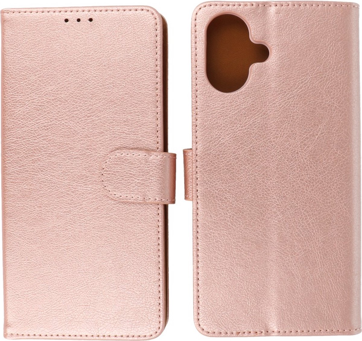 Hoesje Geschikt voor iPhone 16 - Fashion Telefoonhoesje Backcover - Siliconen Hoesje - Roze Goud