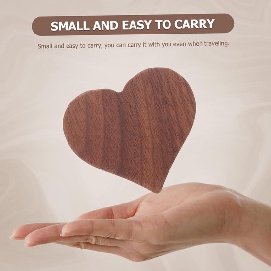 Mamiddle Houten Ringbox Walnoot Houten Ringdoosje met Fluweel Zacht Interieur Kleine Ring Verlovingsringdoos voor Voorstel Verloving Trouw Oorbellen Sieraden Presentatie (Vol Hart