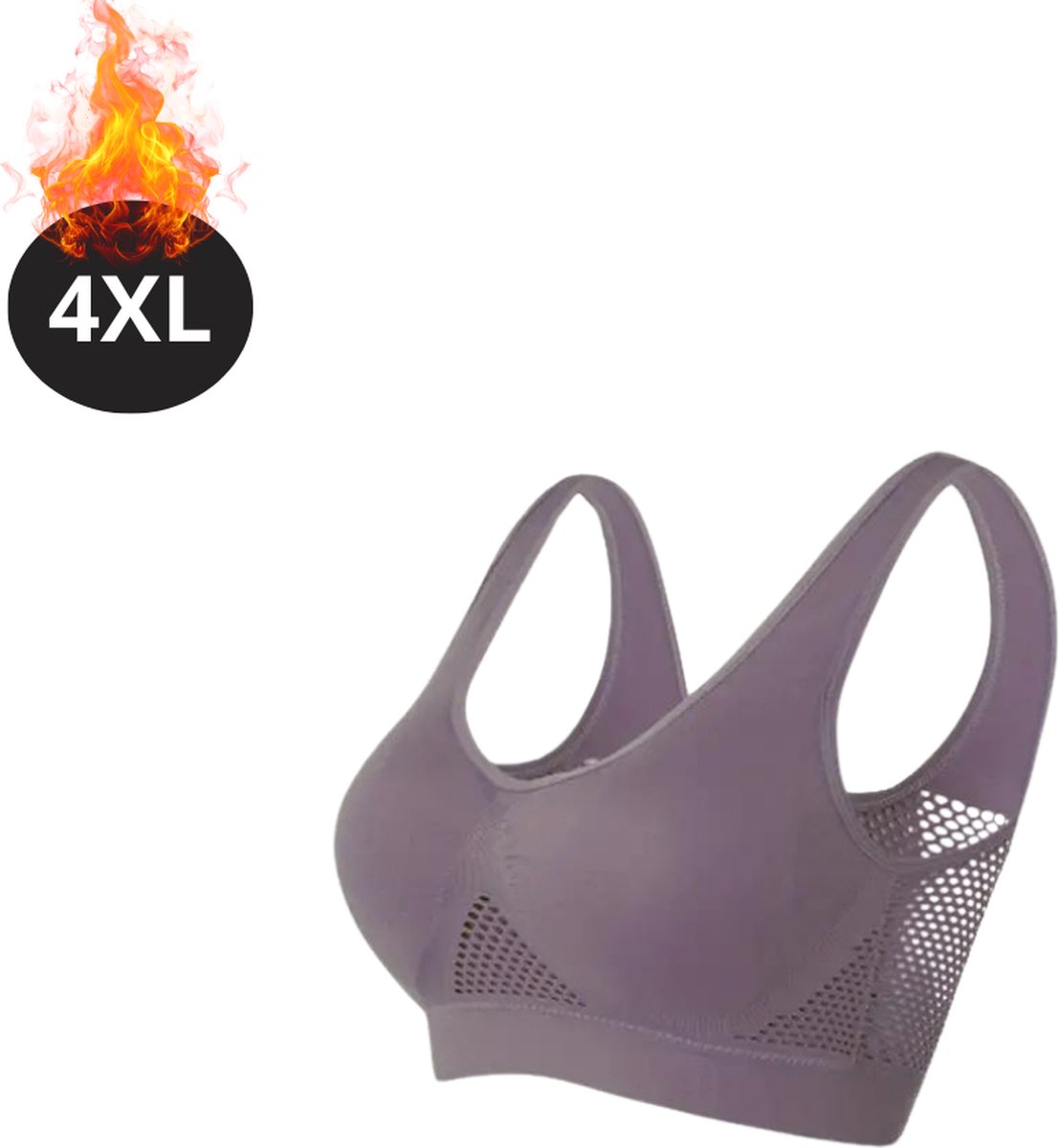 Livano BH Zonder Beugel - Zonder Bandjes - Push-up Bh's - Comfort Beha - Comfortabel - Sterk - Dames - Plus Size - Donkerpaars